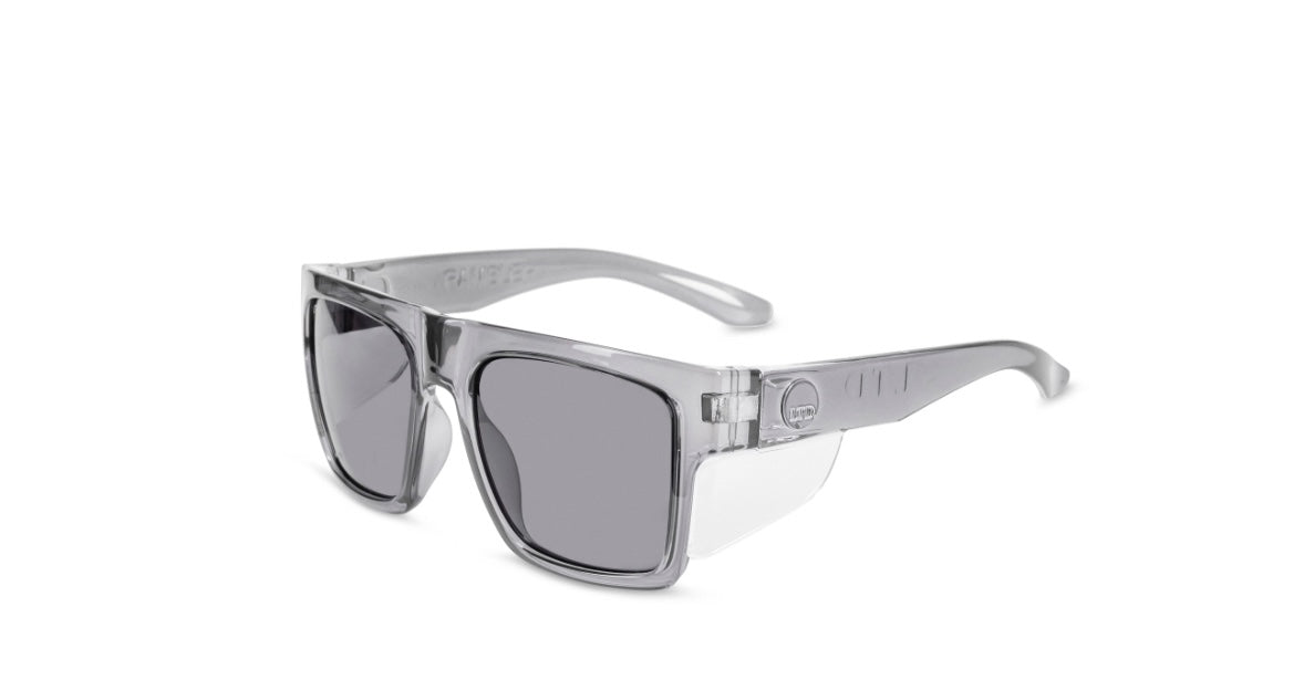 Rambler Grey Gloss Frame with Grey Lens – Safety Glasses