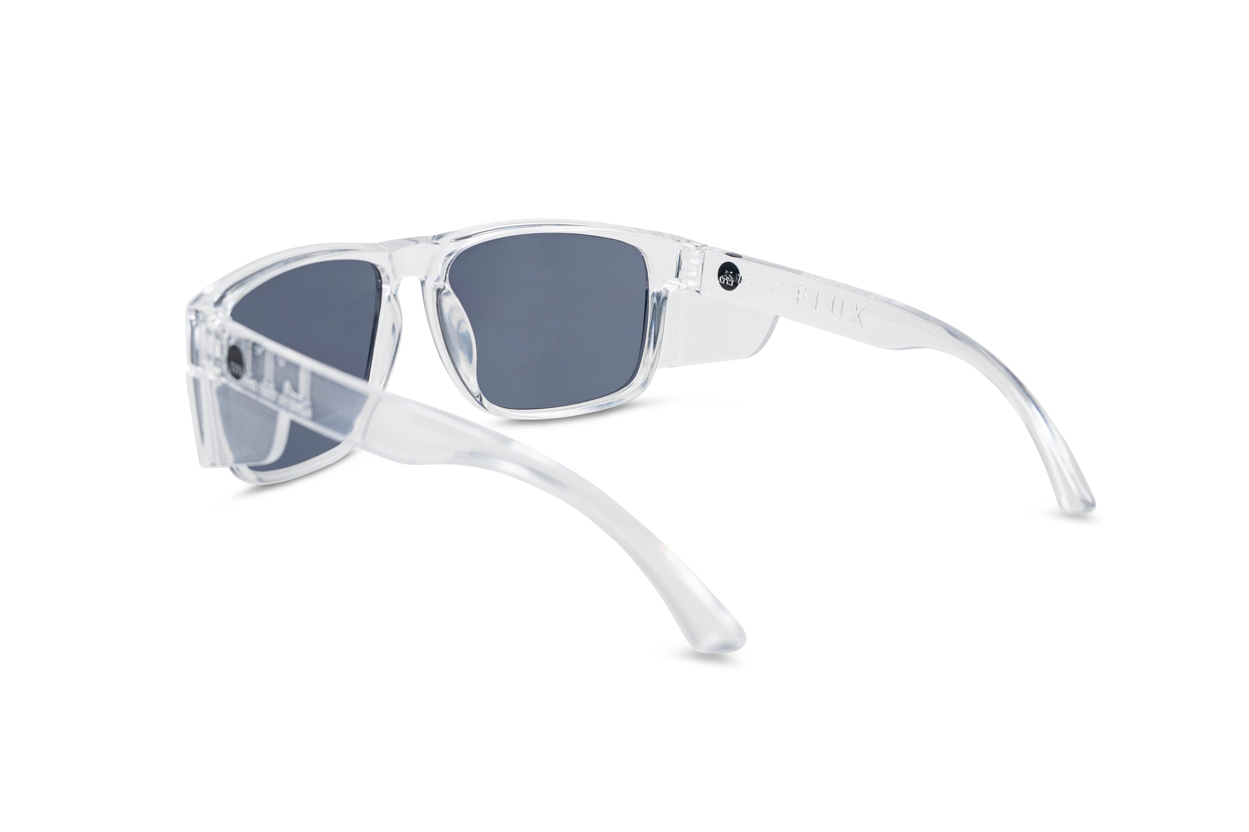 Flux Clear Gloss Frame with Grey Lens – Safety Glasses