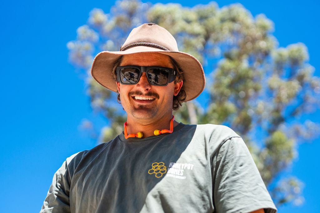 Rambler Matte Black Frame with Grey Lens – Polarised Safety Glasses