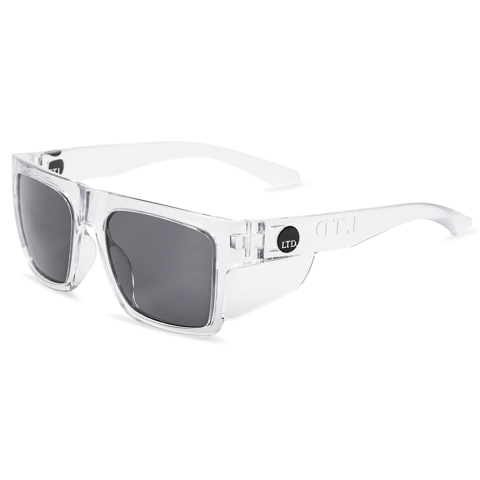 Rambler Clear Gloss Frame with Grey Lens – Safety Glasses