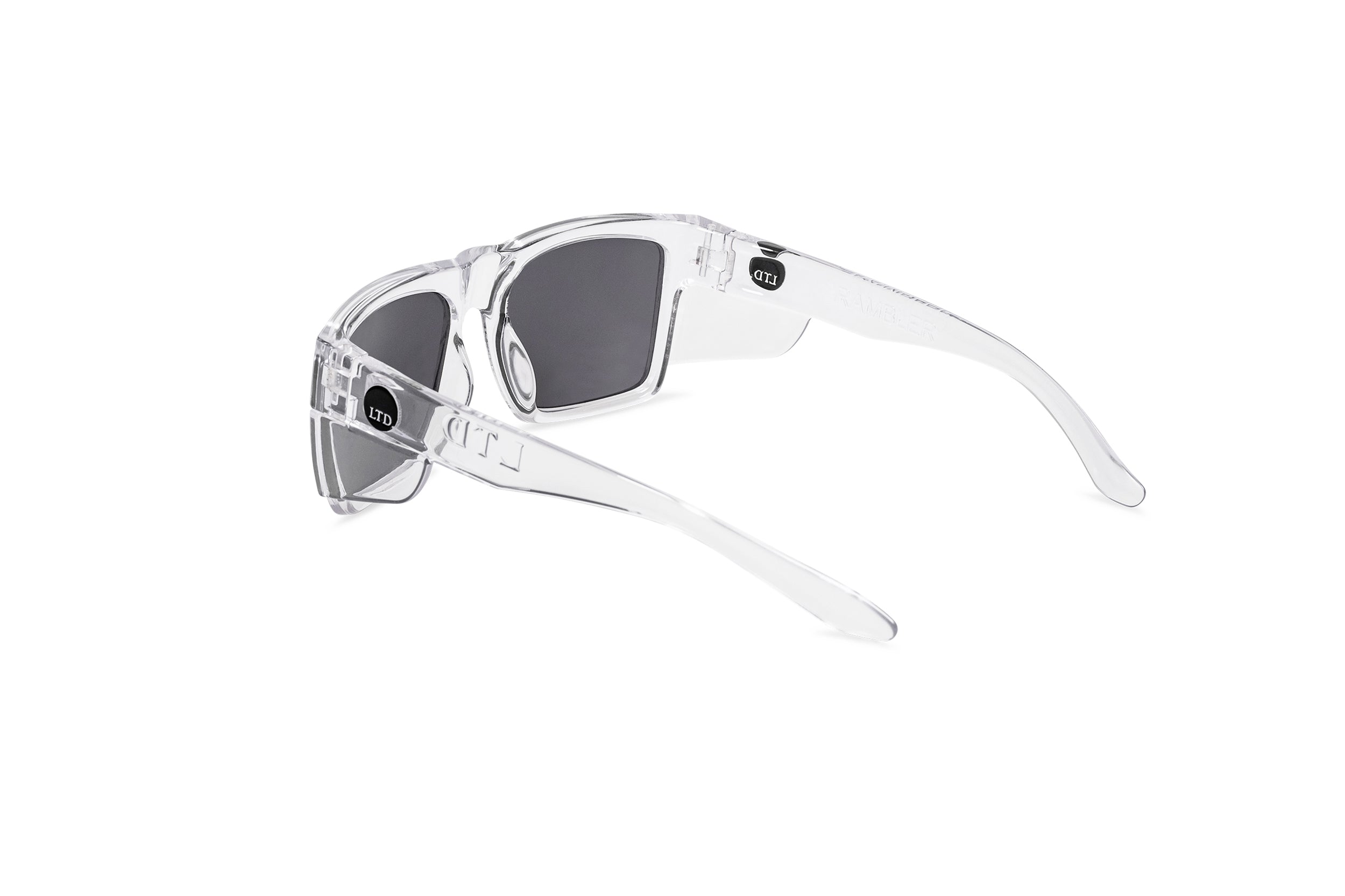Rambler Clear Gloss Frame with Grey Lens – Safety Glasses