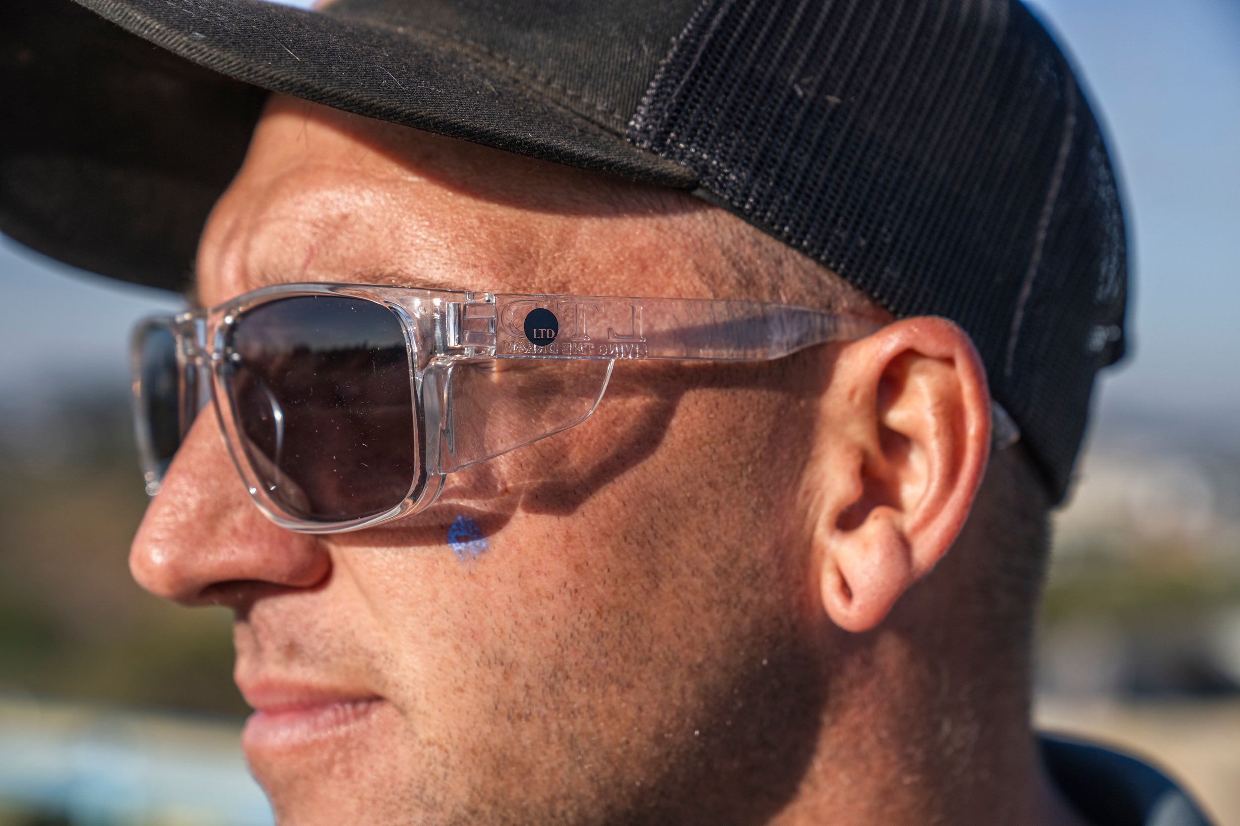 Flux Clear Gloss Frame with Grey Lens – Safety Glasses