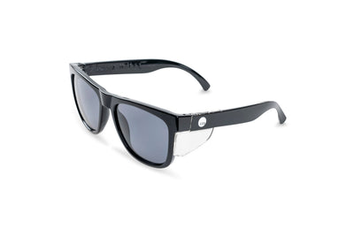 Anvil Black Gloss Frame with Grey Lens – Safety Glasses