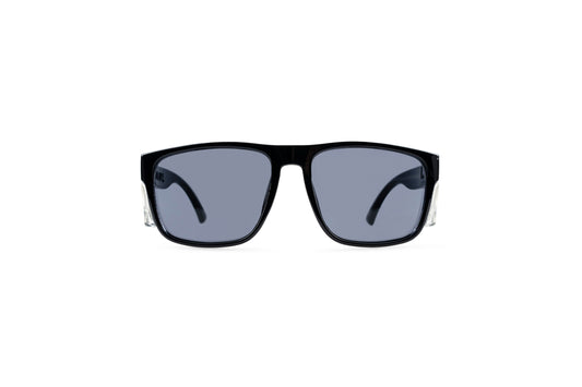 Flux Black Gloss Frame with Grey Lens – Safety Glasses